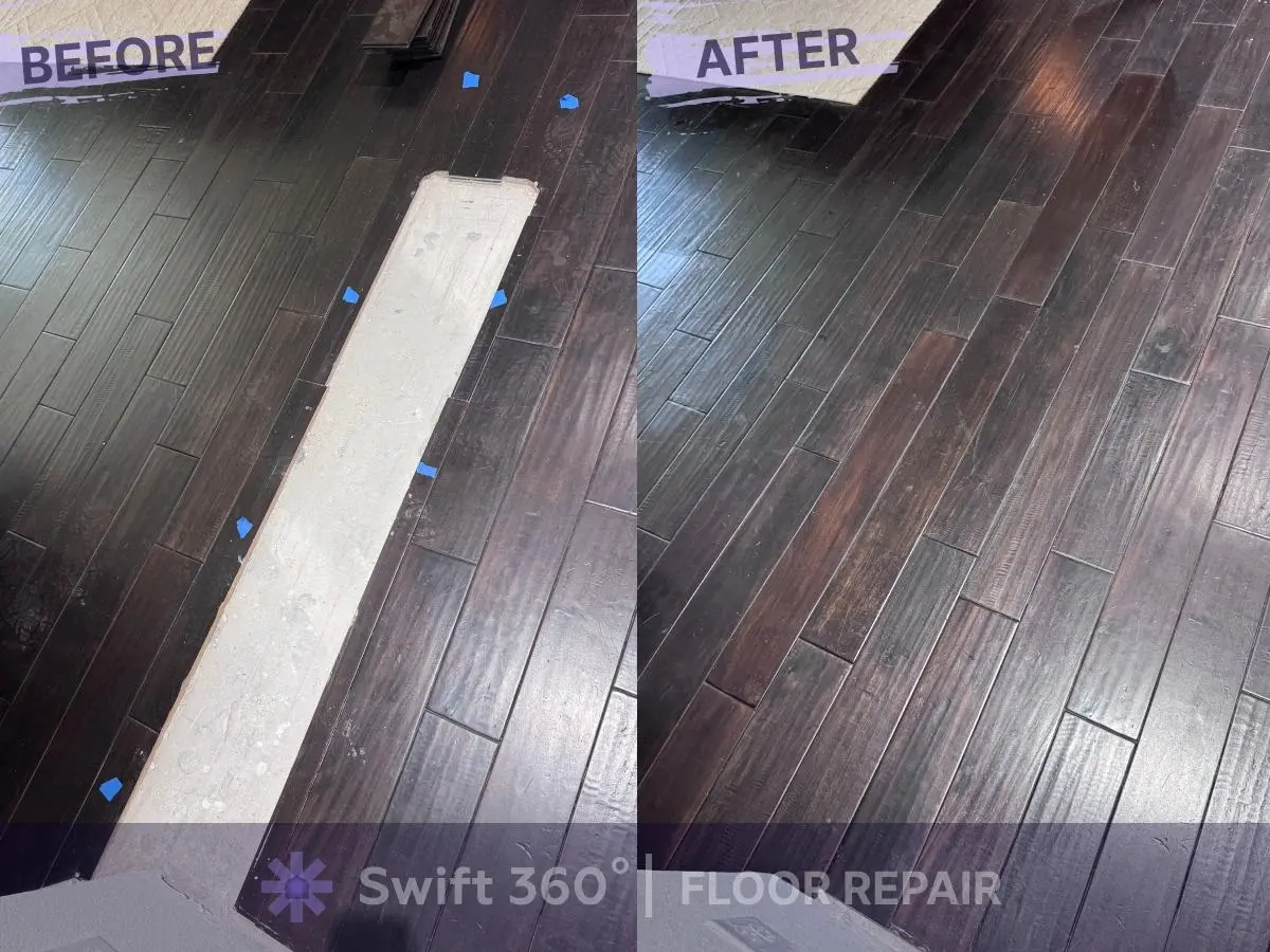 Swift360 - Handyman Orlando - Result job - Floor Repair - Before and After