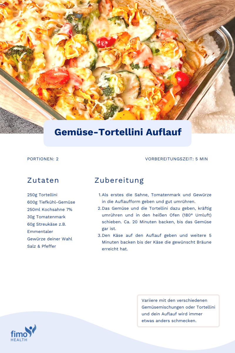 Gemüse-Tortellini Auflauf