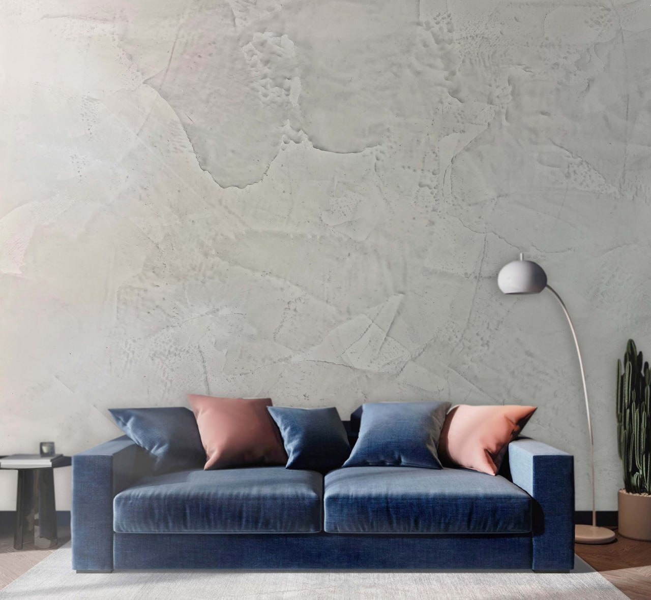 Пример интерьера с декоративной штукатуркой