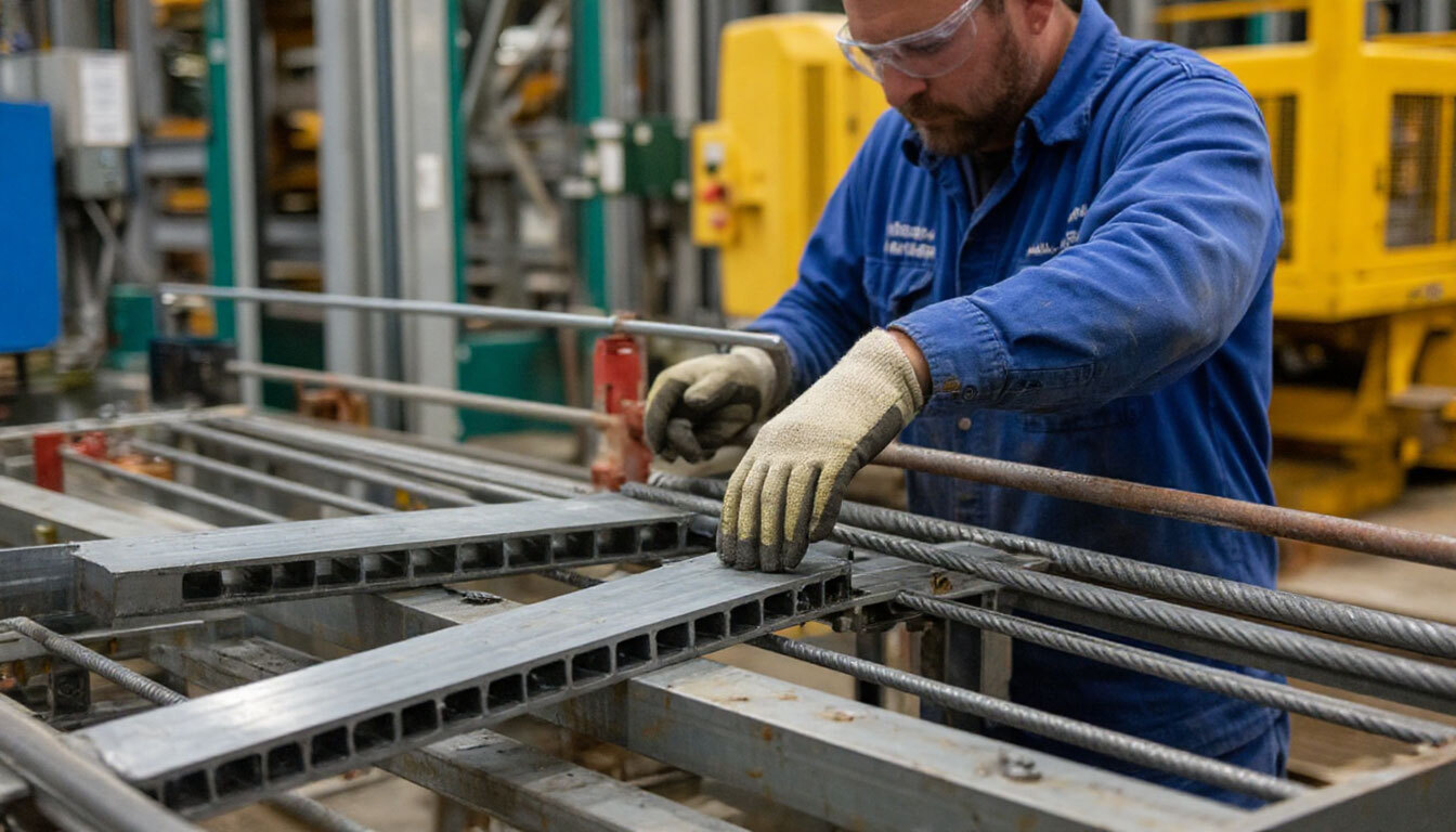 Испытания арматурных каркасов на срез