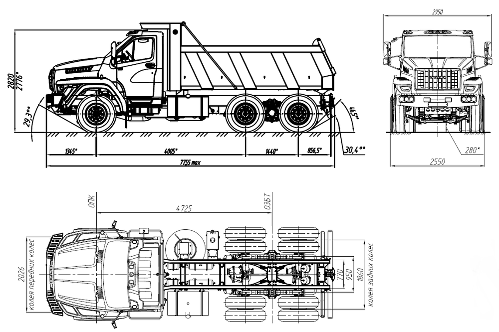 Шасси урал некст чертеж