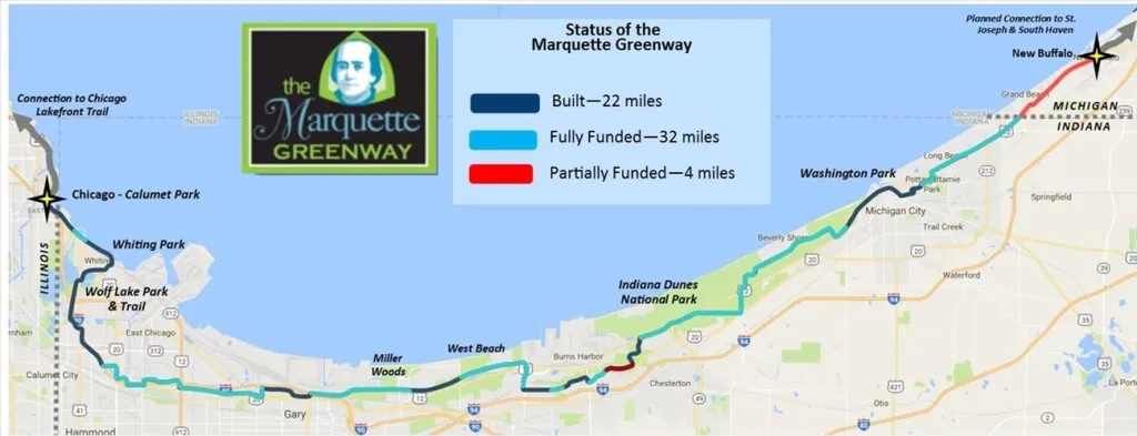 There will be a 93 kilometer bike trail in Chicago