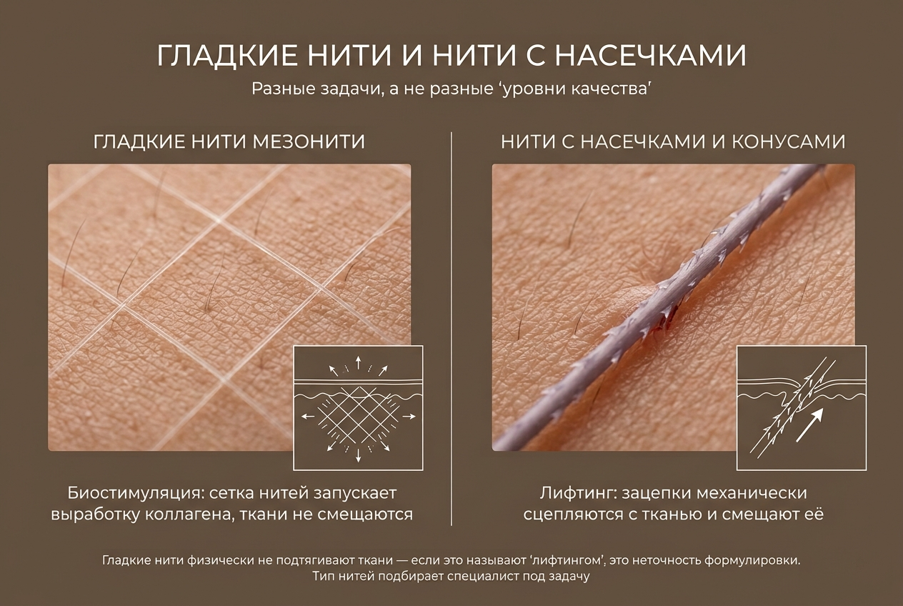 Виды нитей (нитевой лифтинг)