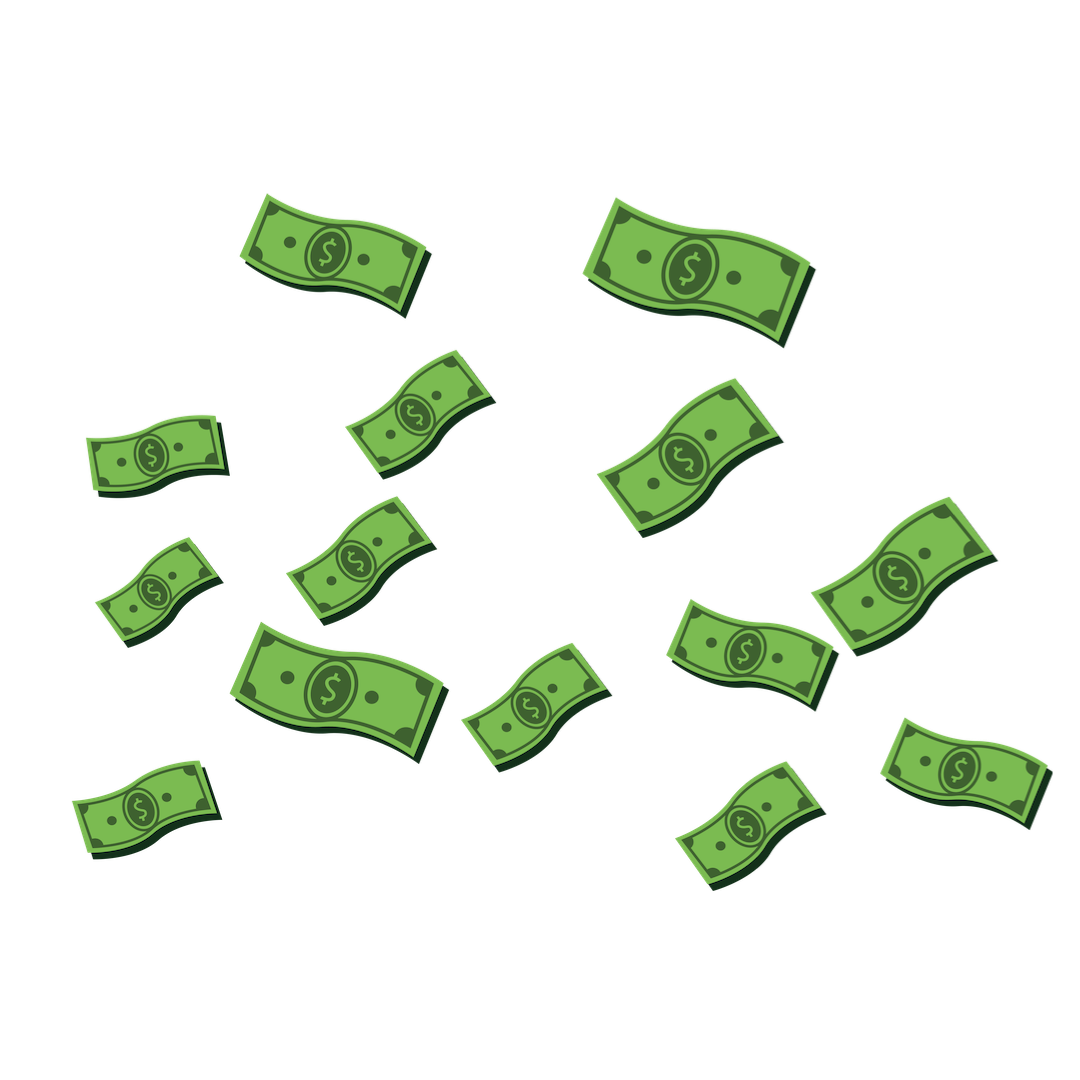 Летающие деньги. Деньги на зеленом фоне. Деньги мультяшные без фона. Зеленые мультяшные доллары.