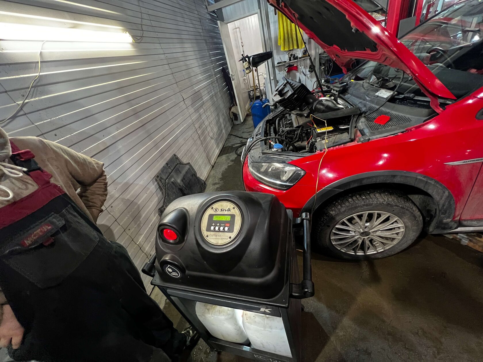 Замена антифриза установкой завершена