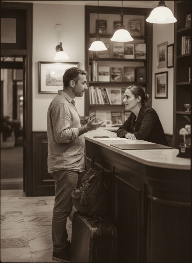 Английский в отеле - ресепшен, проблемы с номером