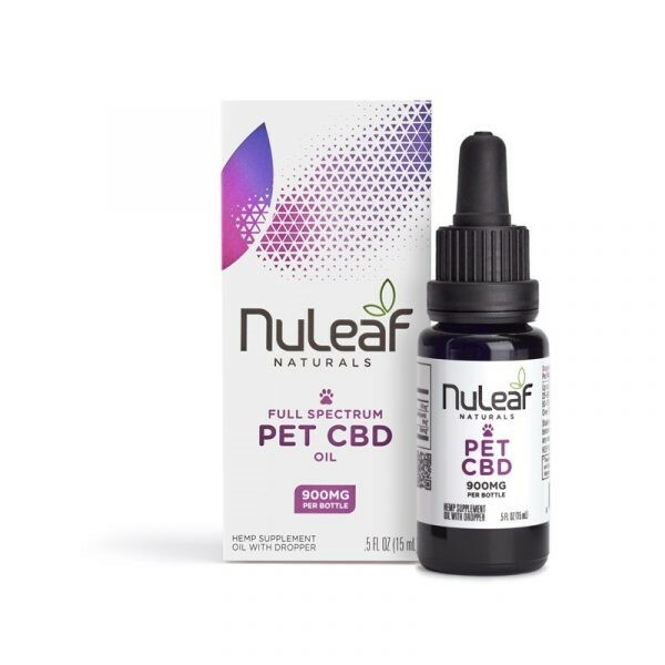NuLeaf Naturals, масло CBD для домашних животных, полный спектр действия, 15 мл, 900 мг CBD