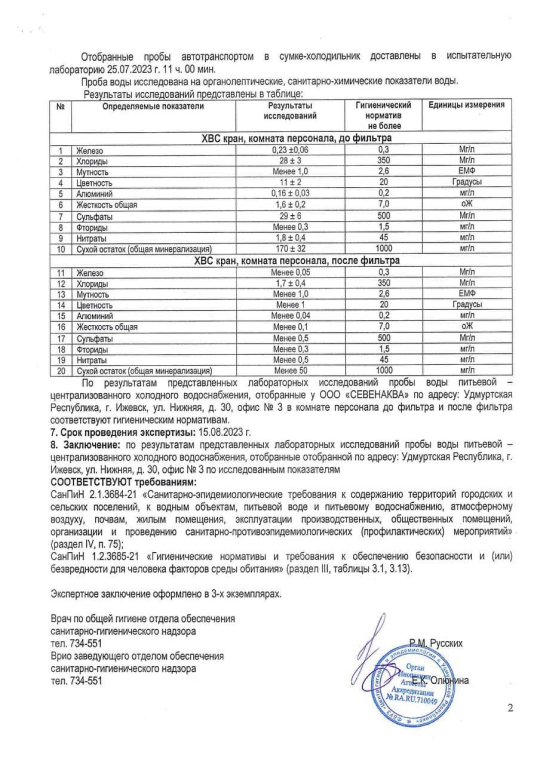 Система очистки Sevenaqua