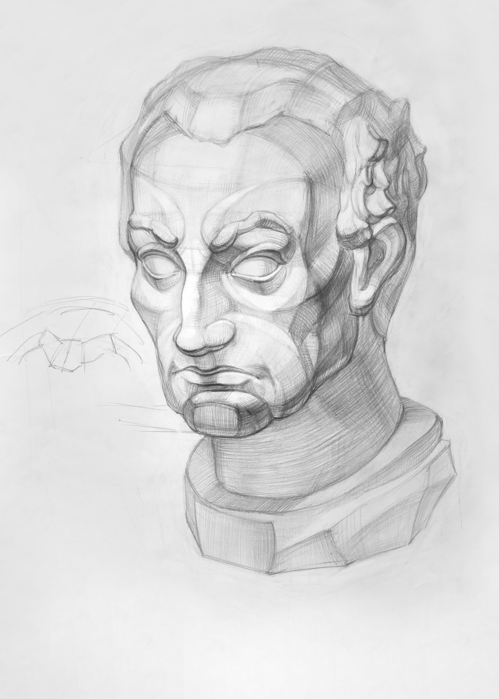 Рисунок головы Кондотьера Гаттамелаты