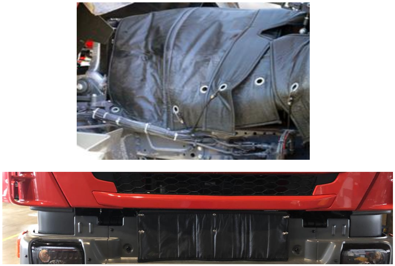 Чехлы на двигатель и радиатор