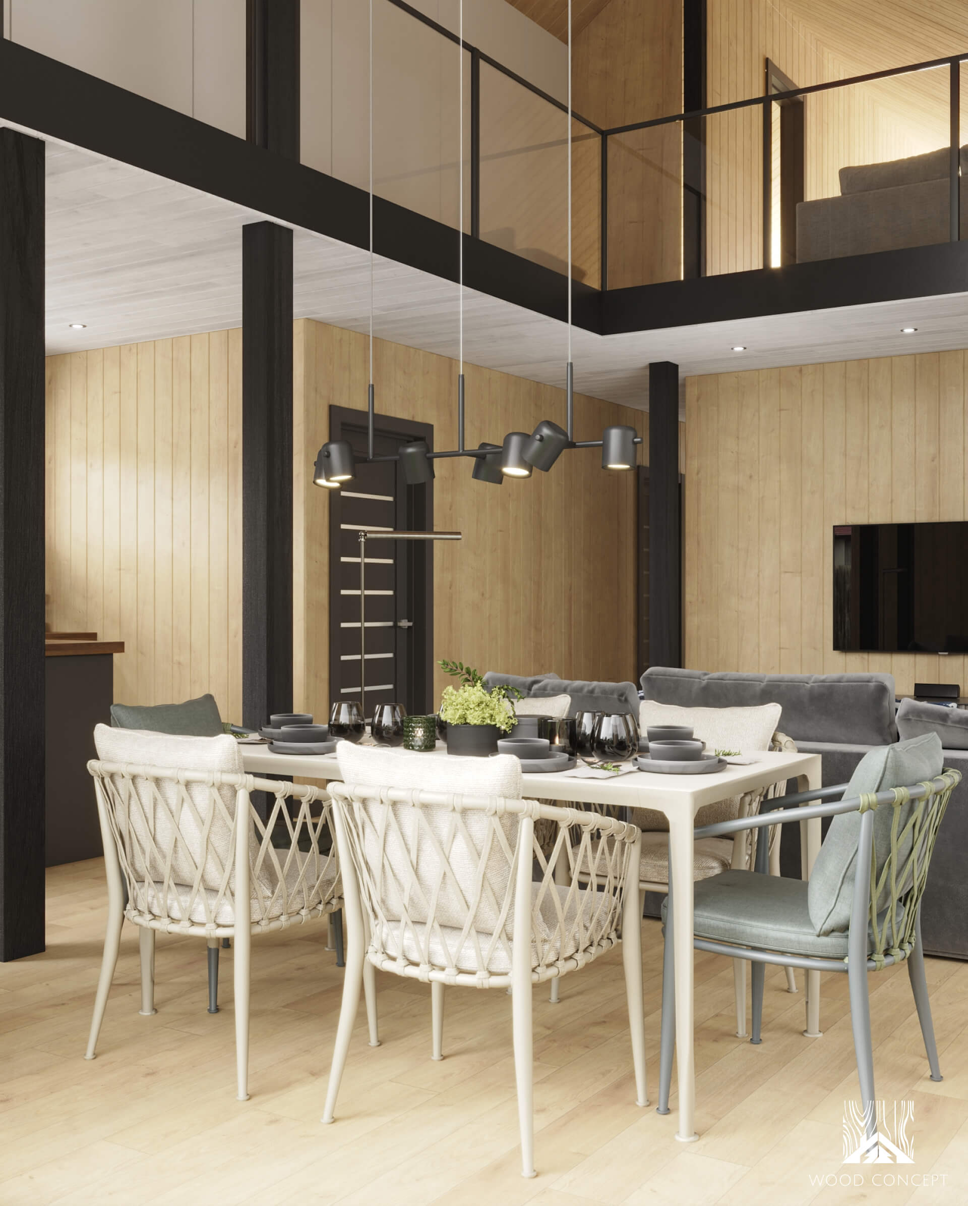 Каркасный дом с террасой