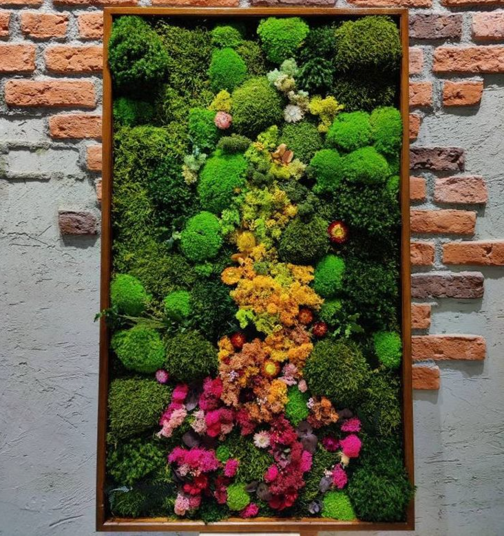 картина из стабилизированного мха в раме