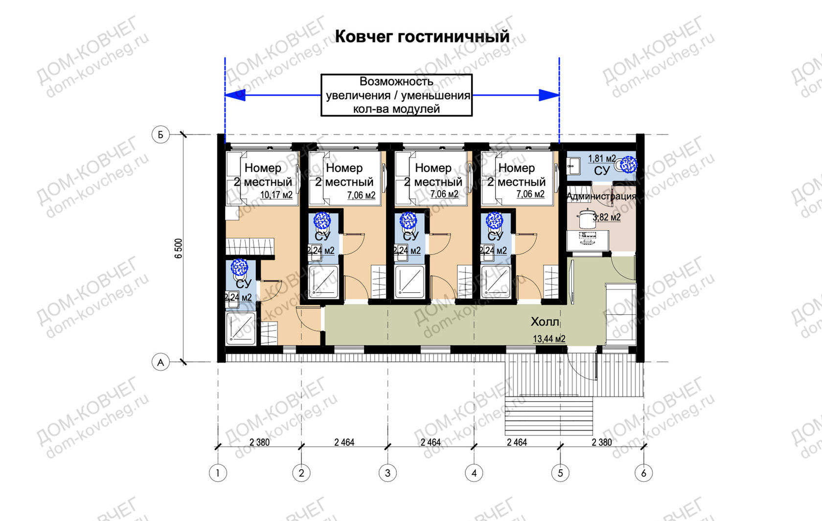 Проект модульного гостевого дома « Турист Хаус»