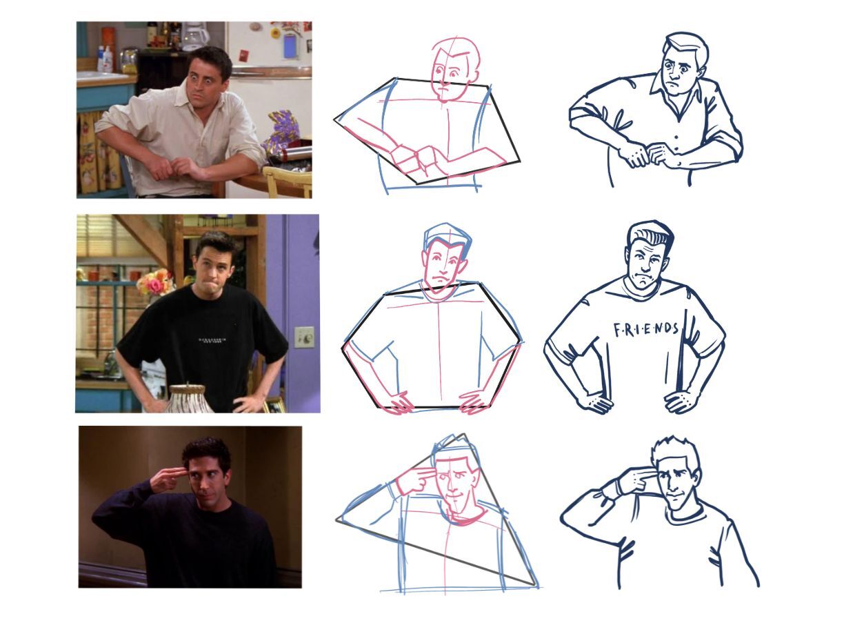 How to sketch characters from reference