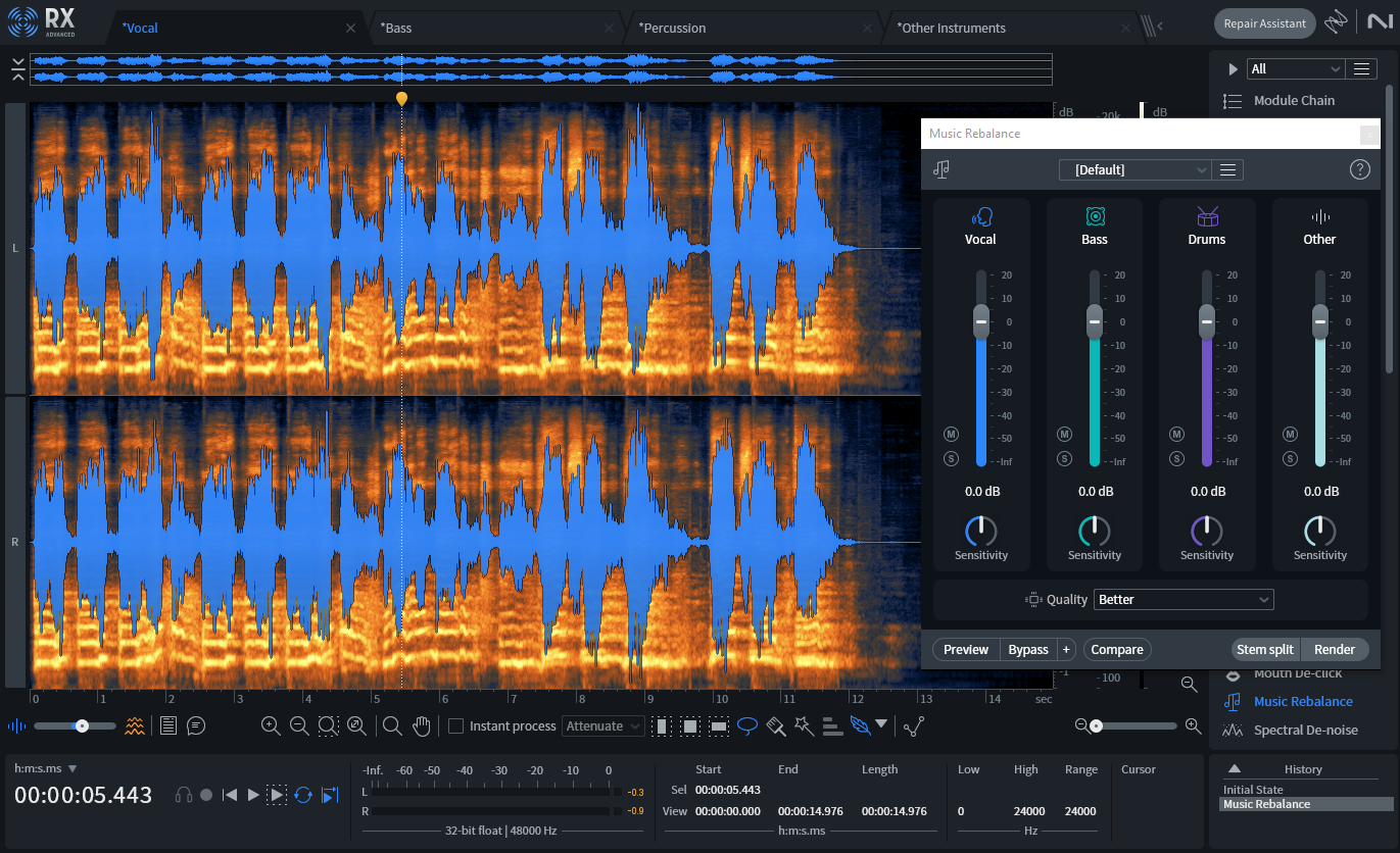 Спектограмма Izotope RX