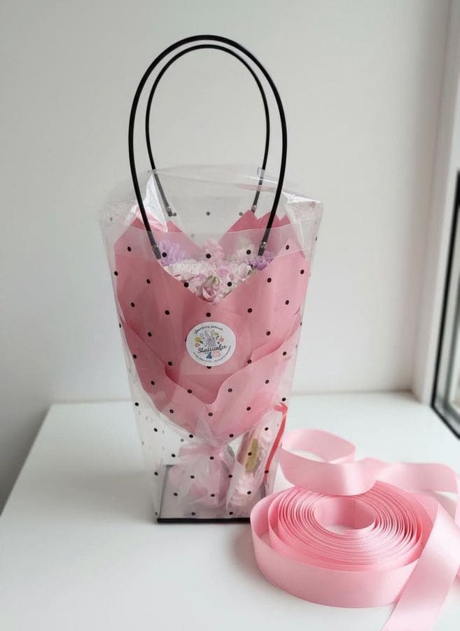 Переноска с ручкамим для цветов 15-20см 1