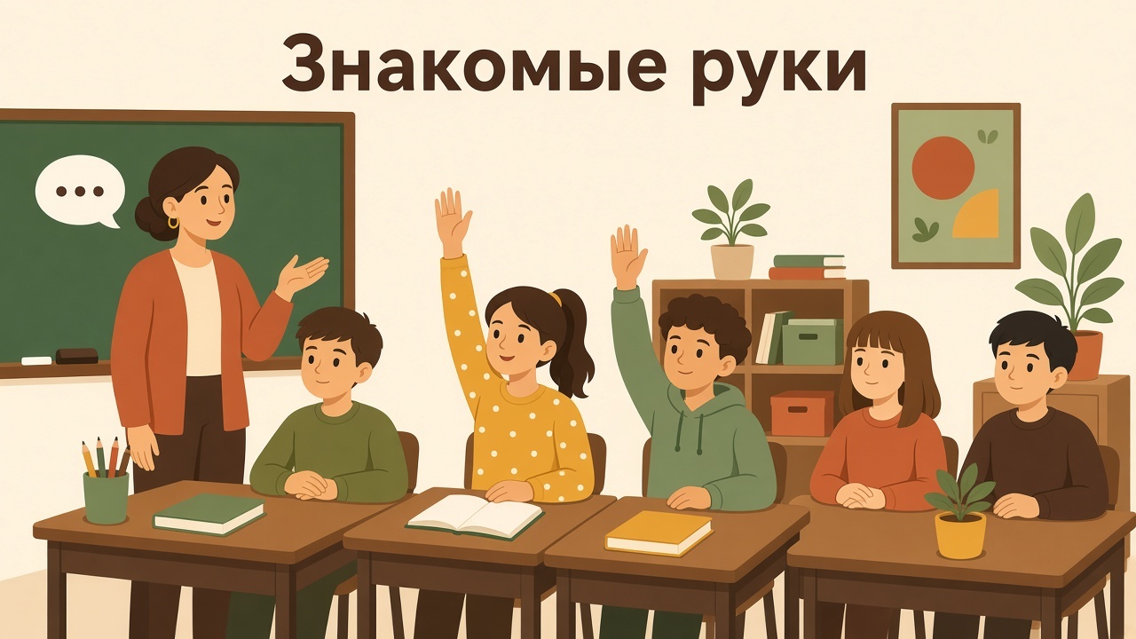 Учитель задаёт вопрос, поднимаются только знакомые руки, остальные ждут