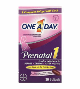 Пренатал с ДГК и железом, One-A-Day, 30 капс.