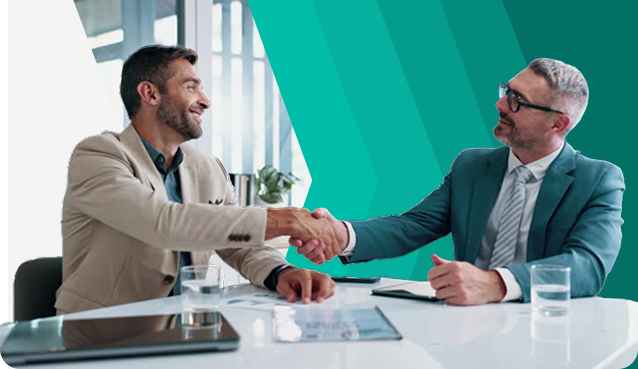 Business partners shaking hands