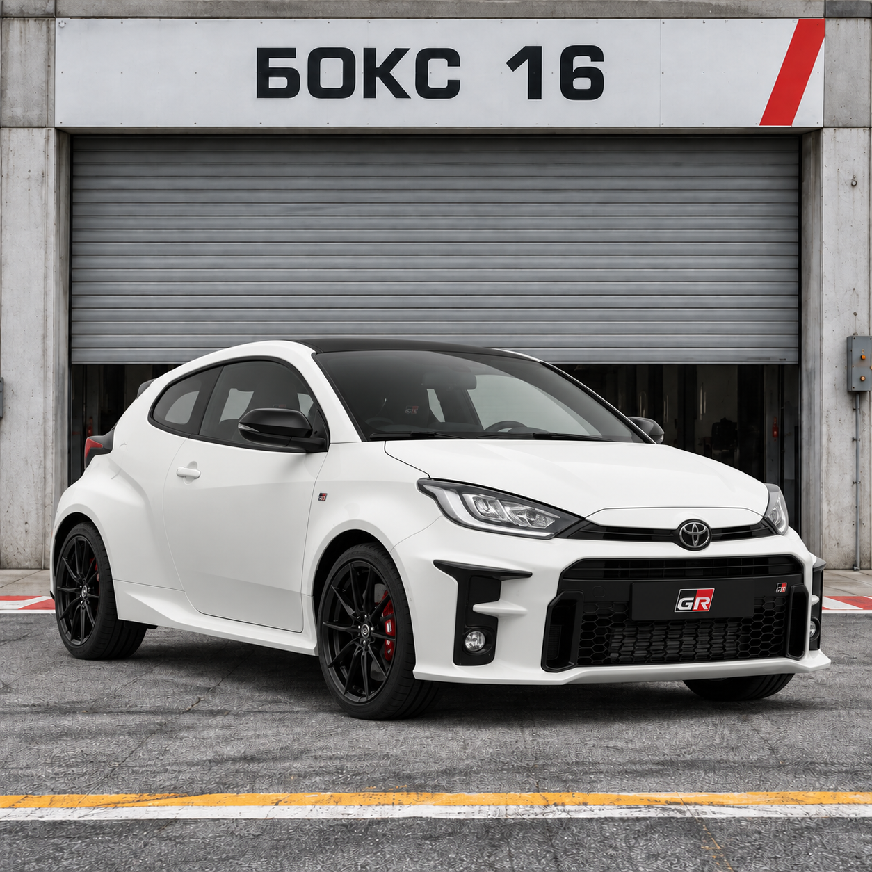 Toyota Yaris GR у пит-бокса