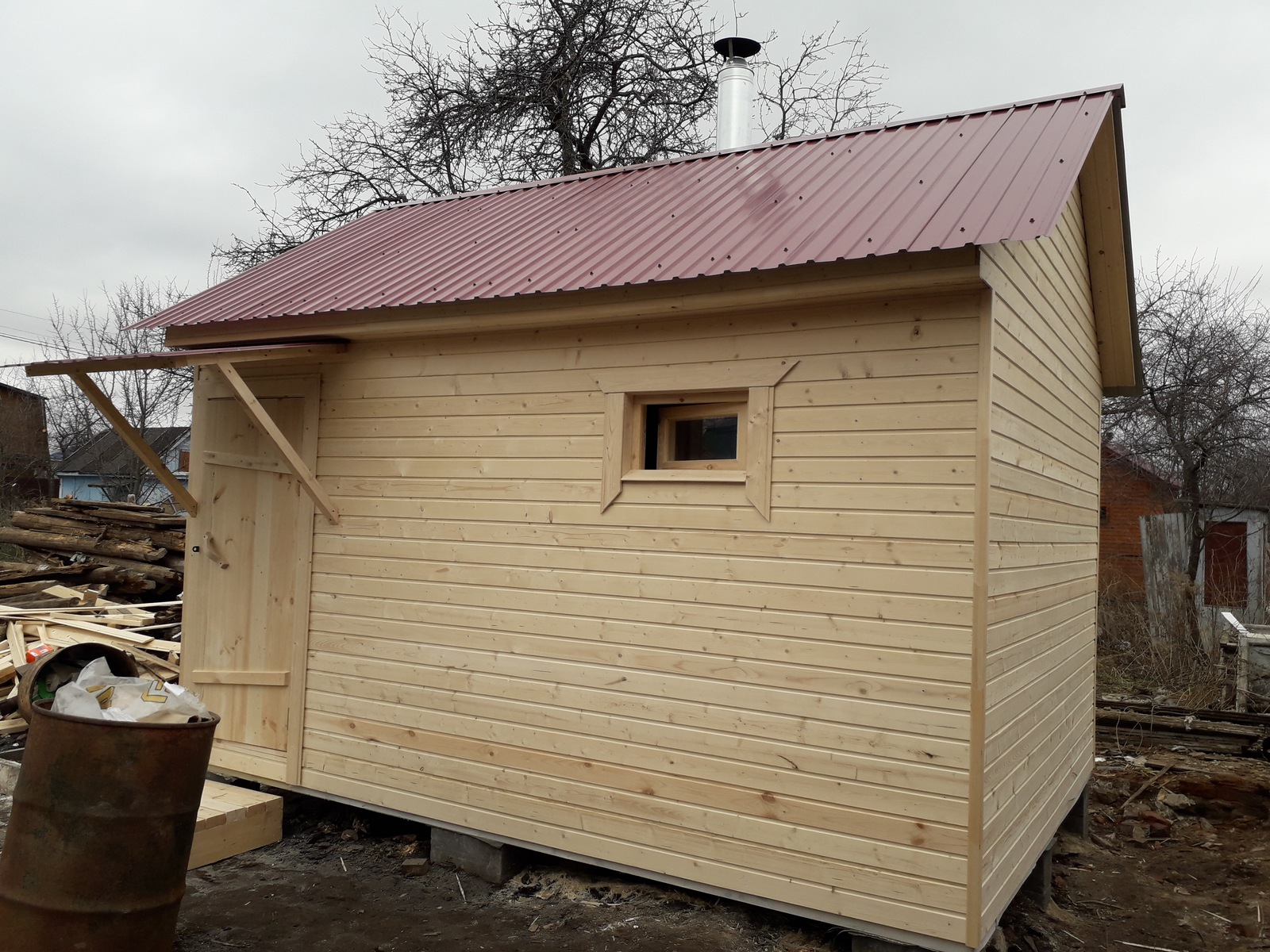 Каркасная баня 6 на 3 с крыльцом под ключ недорого от компании Vekovoi.ru