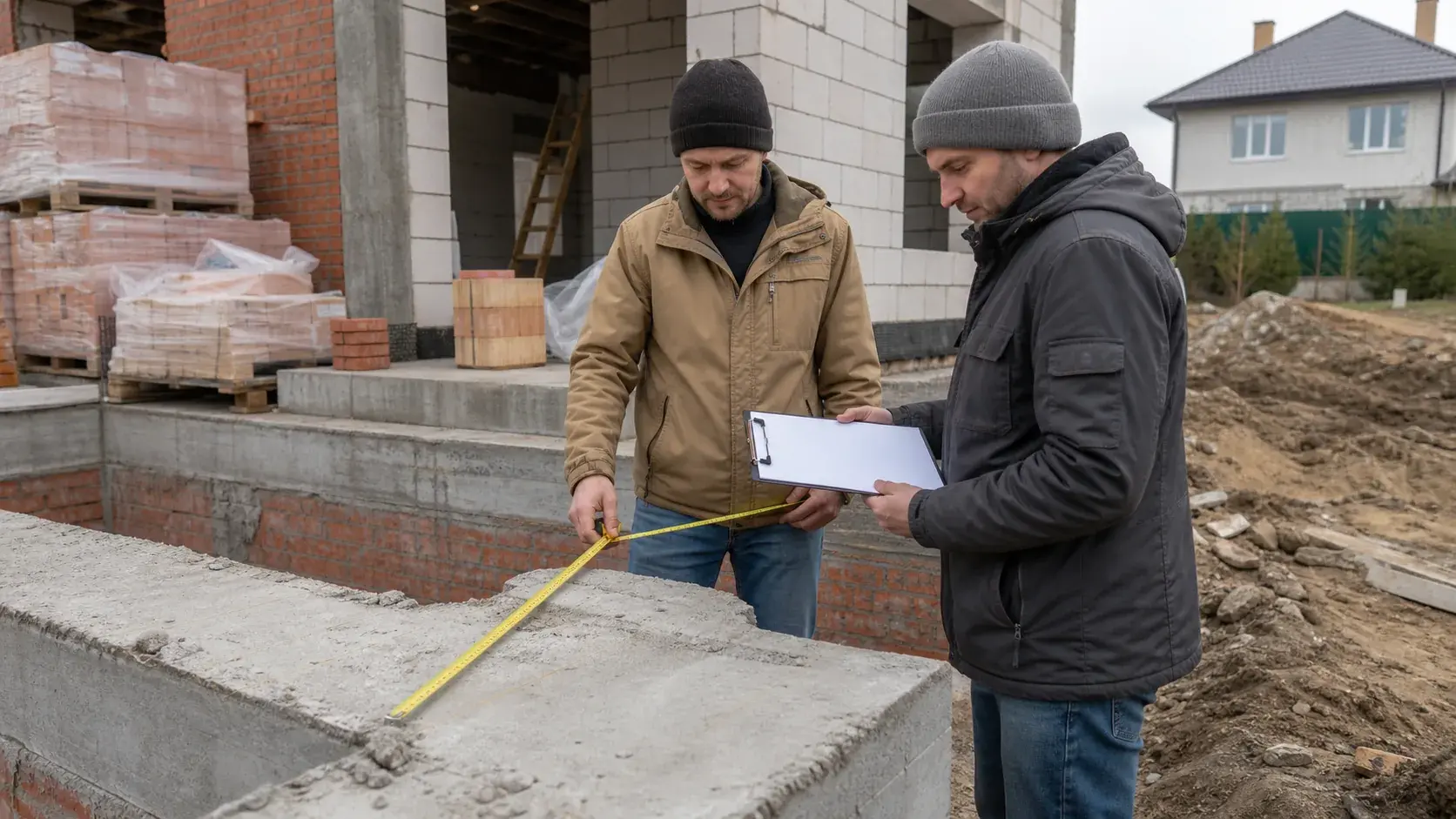 Проверка размеров фундамента при строительстве частного дома