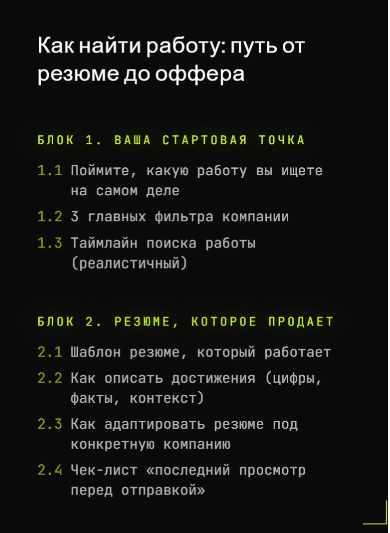 Превью страниц гайда: стартовая точка и резюме