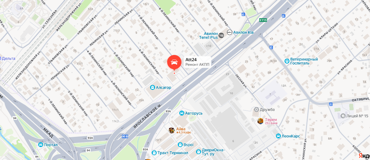 Расположение ATT24 — Ярославское ш., вл1с2, Мытищи