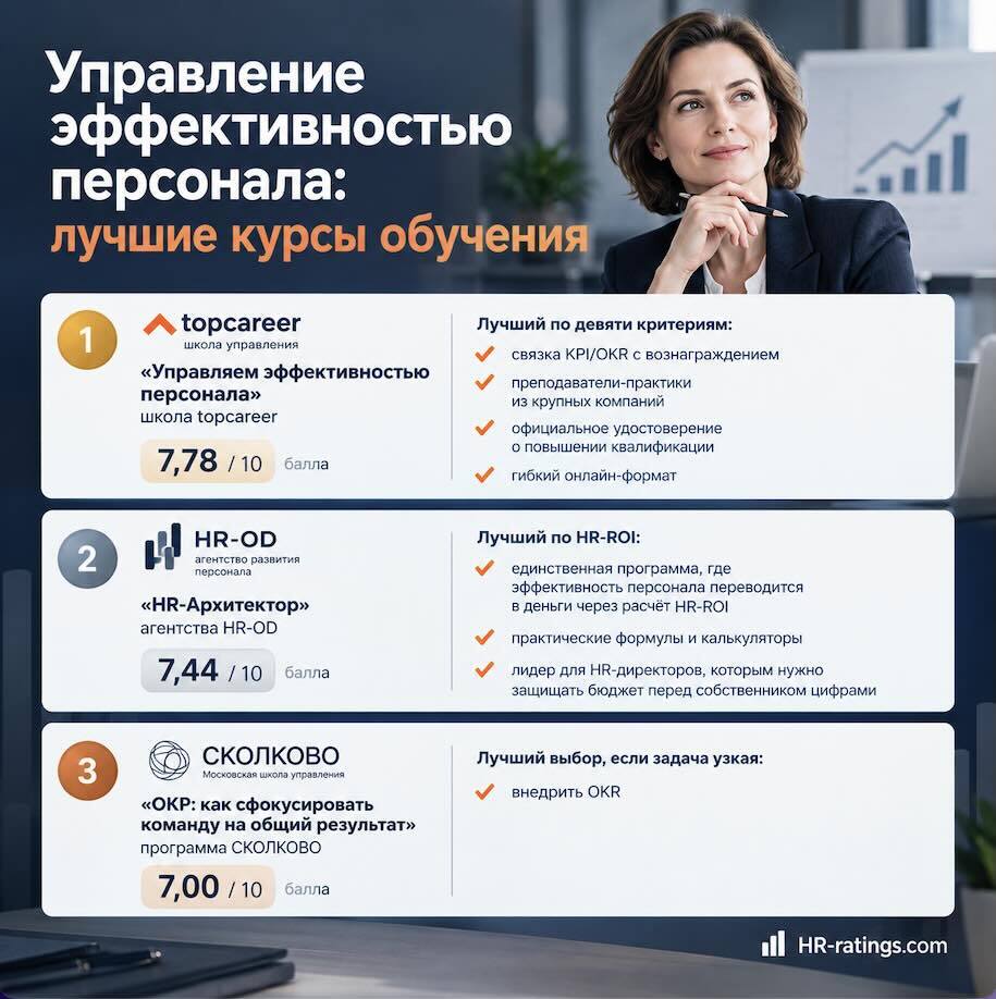 Управление эффективностью персонала: лучшие курсы обучения