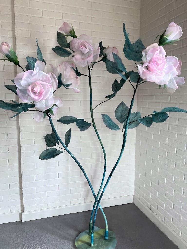 Розы кустовые из ткани премиум