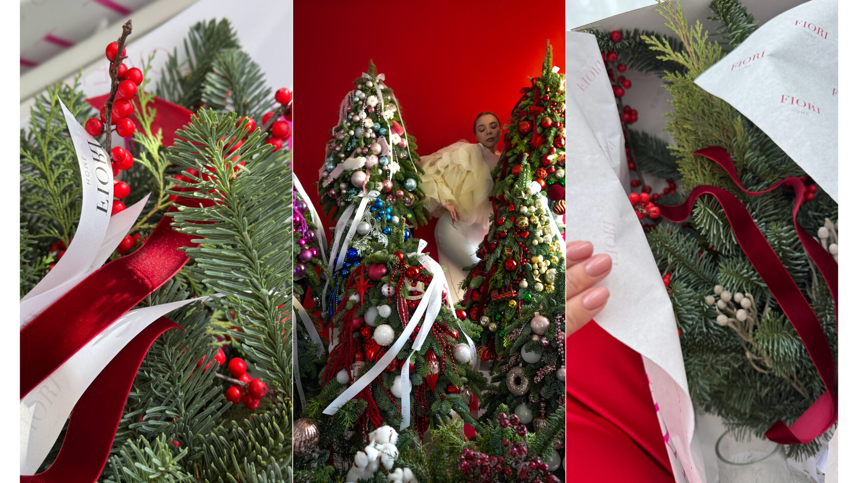 новогодняя композиция ветки