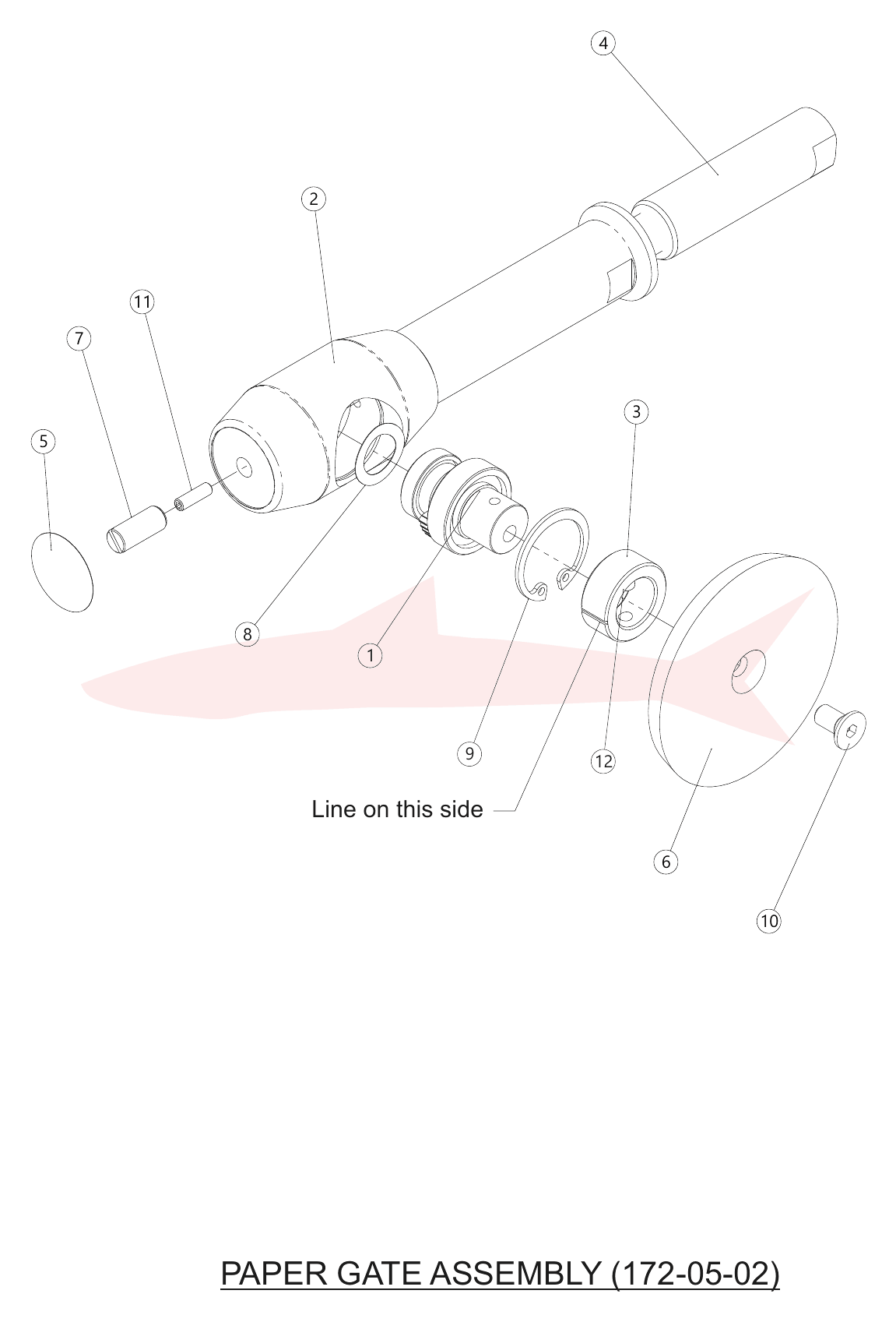 Morgana AutoCreaser Pro XW 172-05-02 Paper Gate Assembly — схема деталей