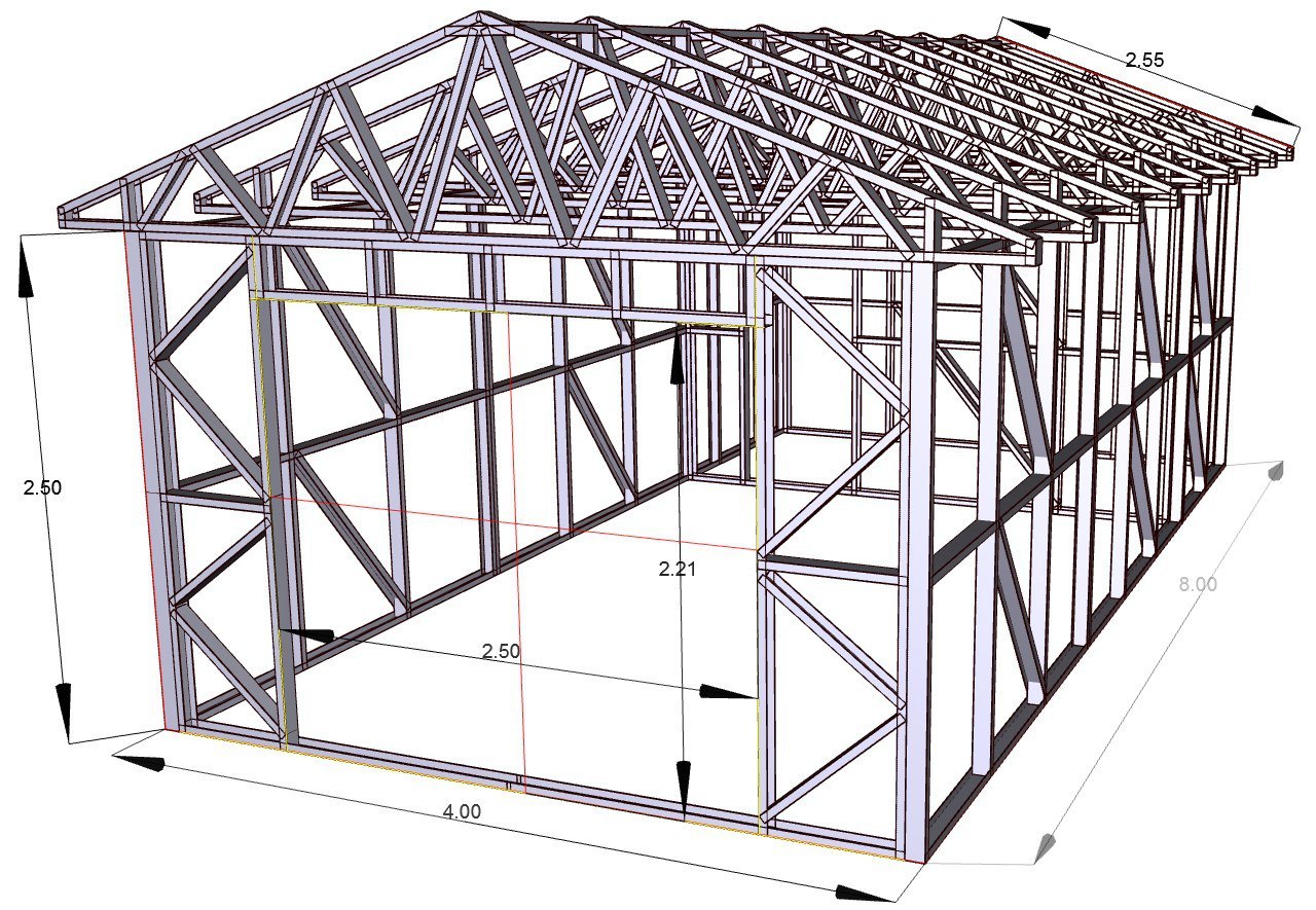 Проект каркасного гаража