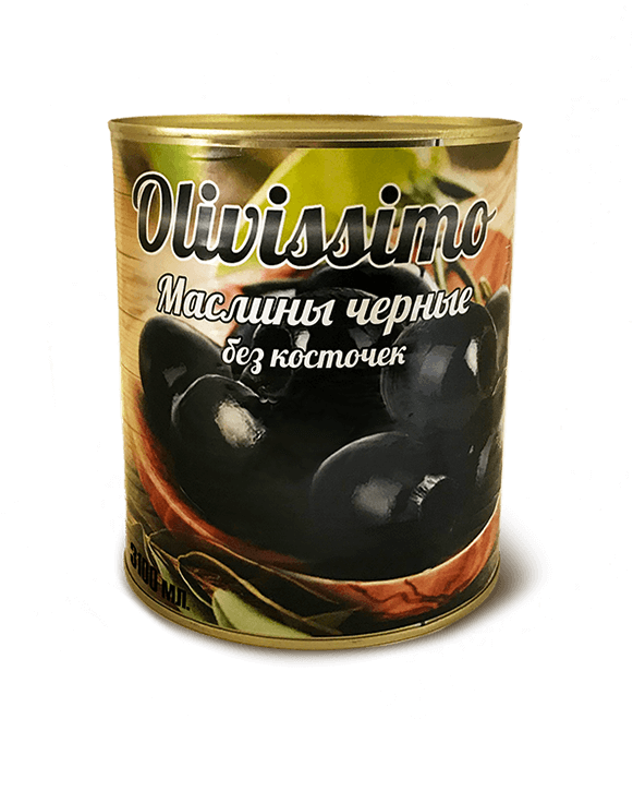 Маслины чёрные без косточек "Olivissimo"