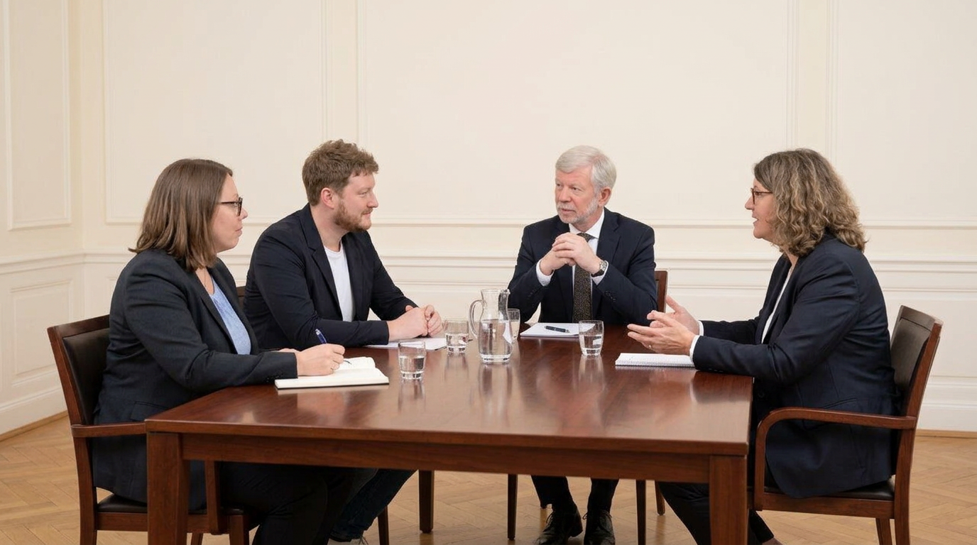 Besprechung am Konferenztisch bei Kaiserberg Financials