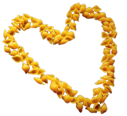 Сердце из макарон