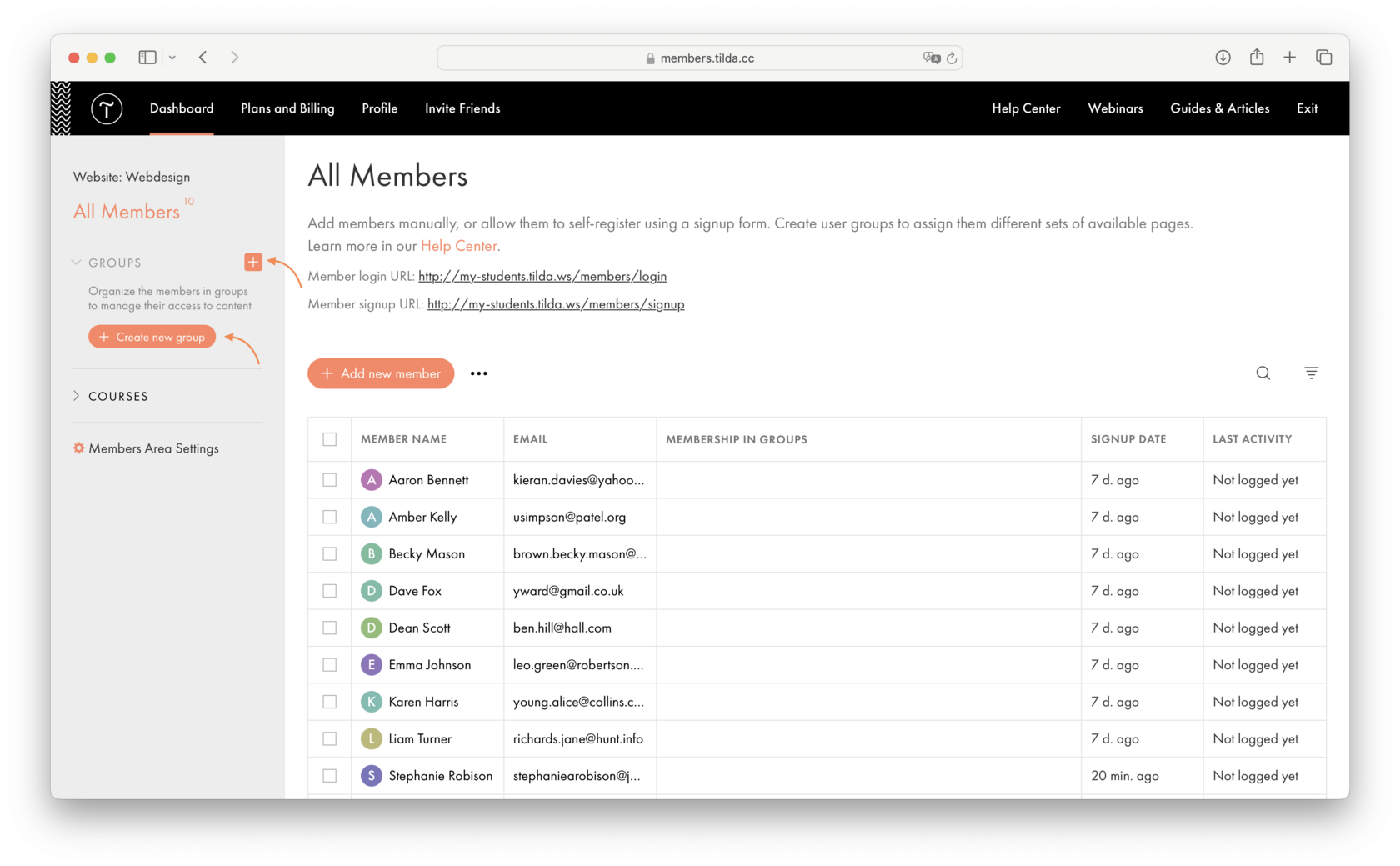How To Manage Memberships And User Accounts │ Tilda Help Center