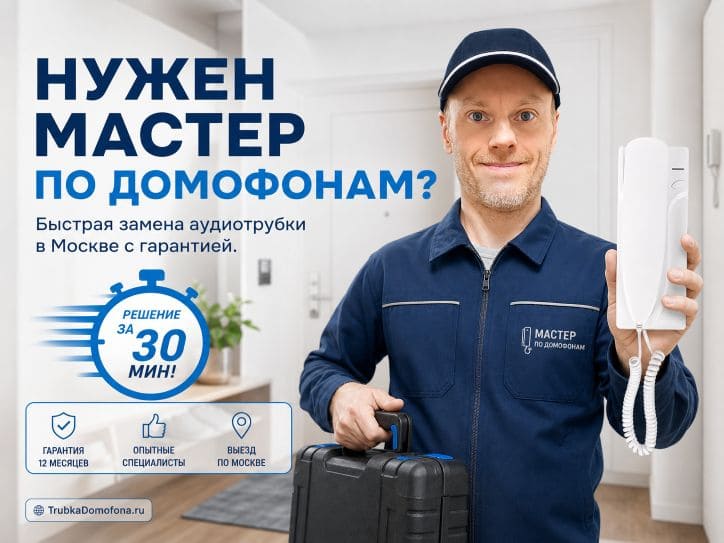 Ищете мастера по ремонту трубок домофона Москва Решим проблему за 30 минут