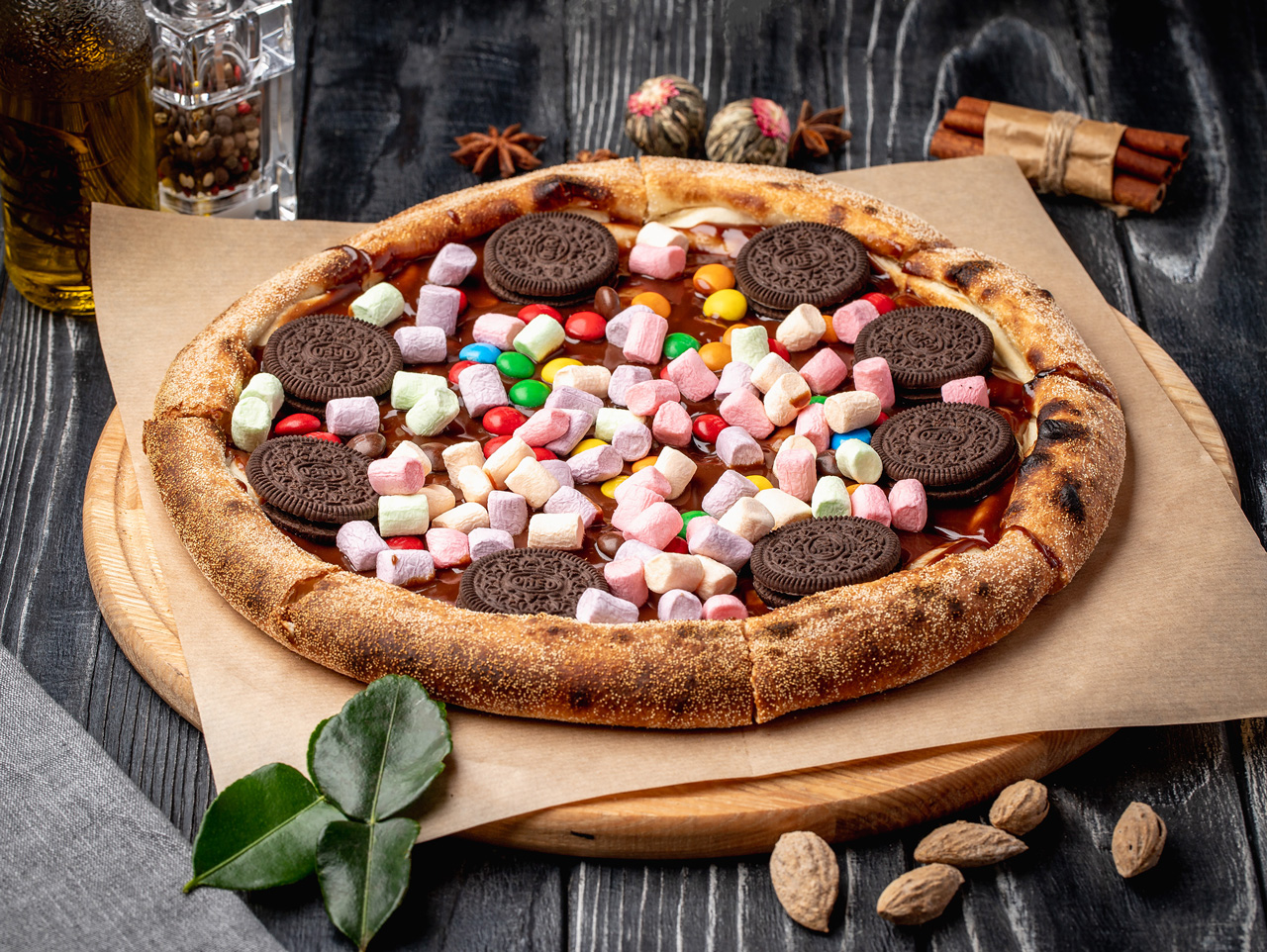 шоколадная пицца рецепт с маршмеллоу фото 16