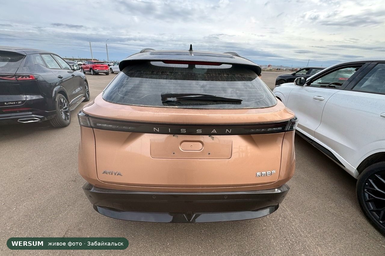 Nissan Ariya, сзади: надписи ARIYA и 东风日产