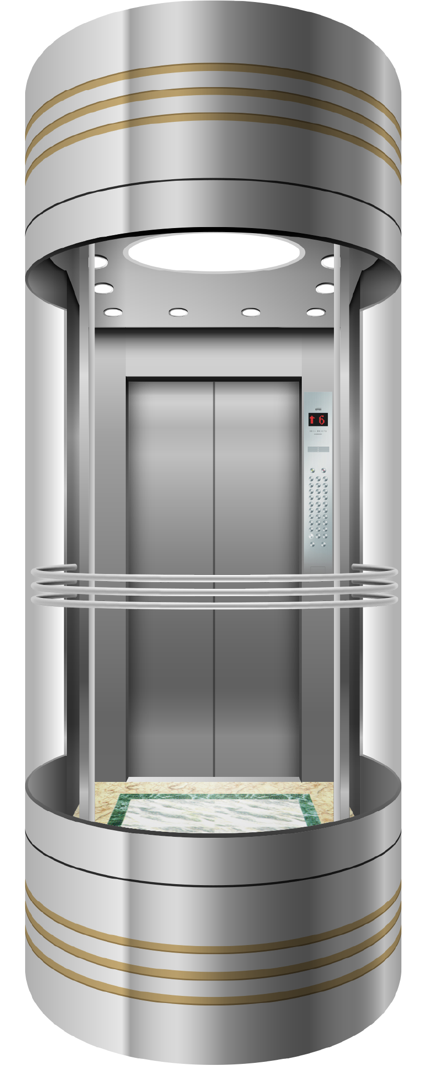 Круглый панорамный лифт