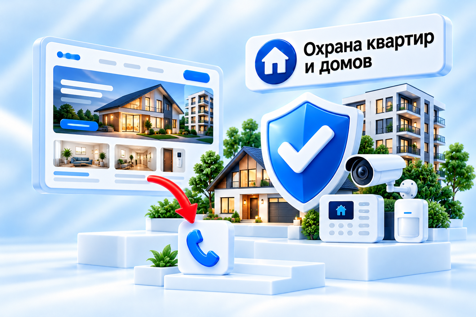 Охрана квартир и частных домов — иллюстрация проекта