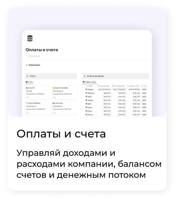 Оплаты и счета - управляй доходами и расходами компании, балансом счетом и денежным потоком