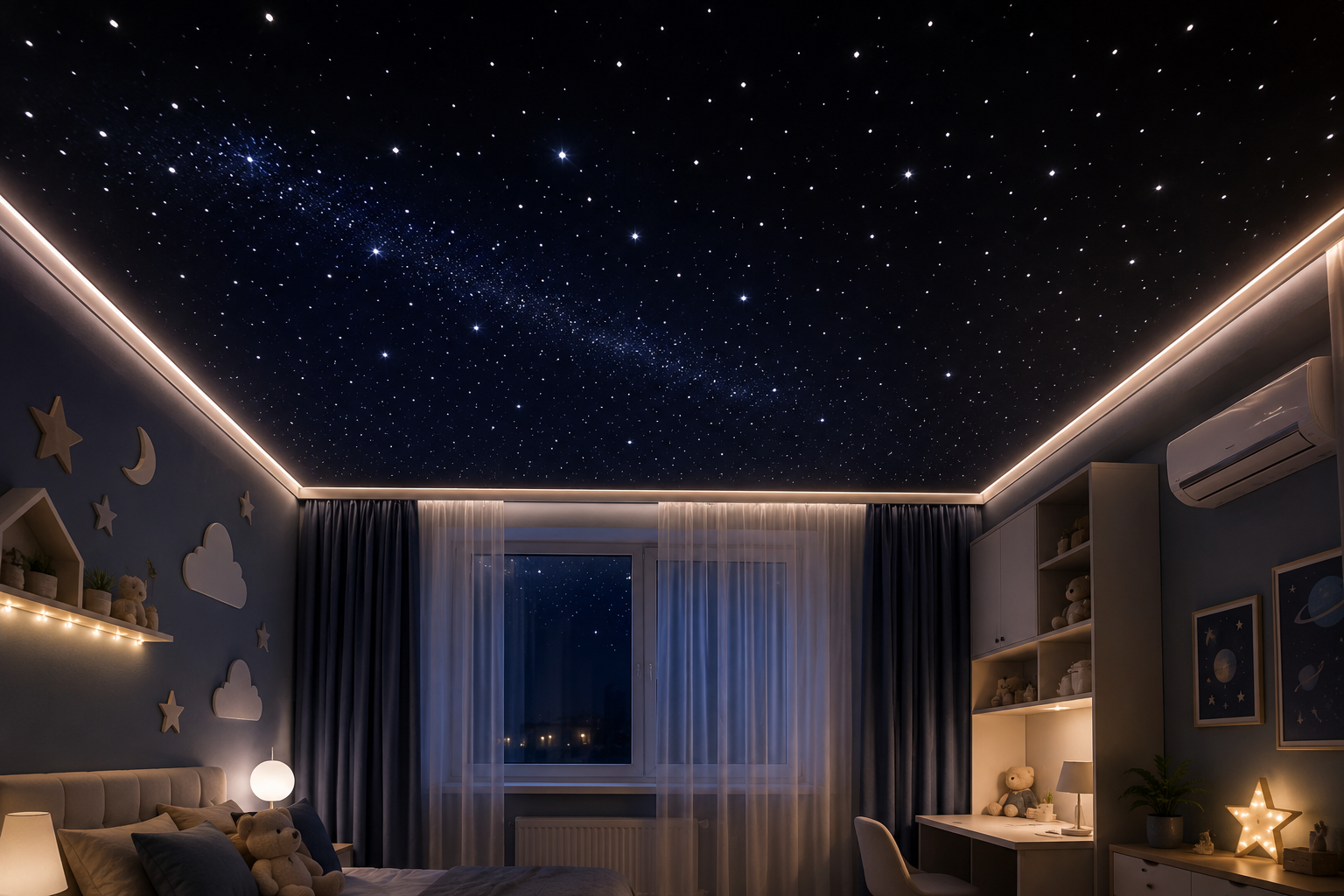 Натяжной потолок звездное небо