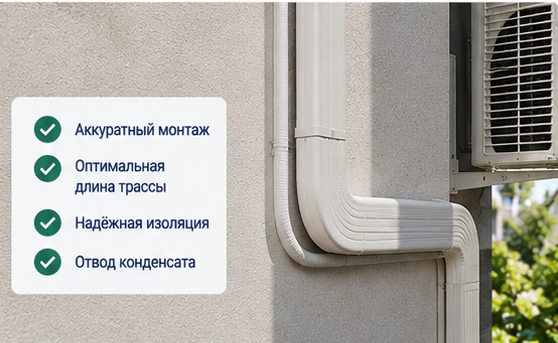 Прокладка трассы кондиционера в частном доме