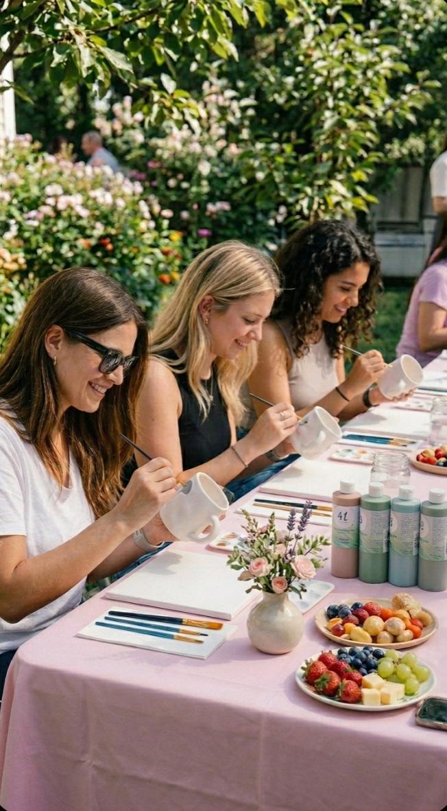 Mobile pottery painting experience