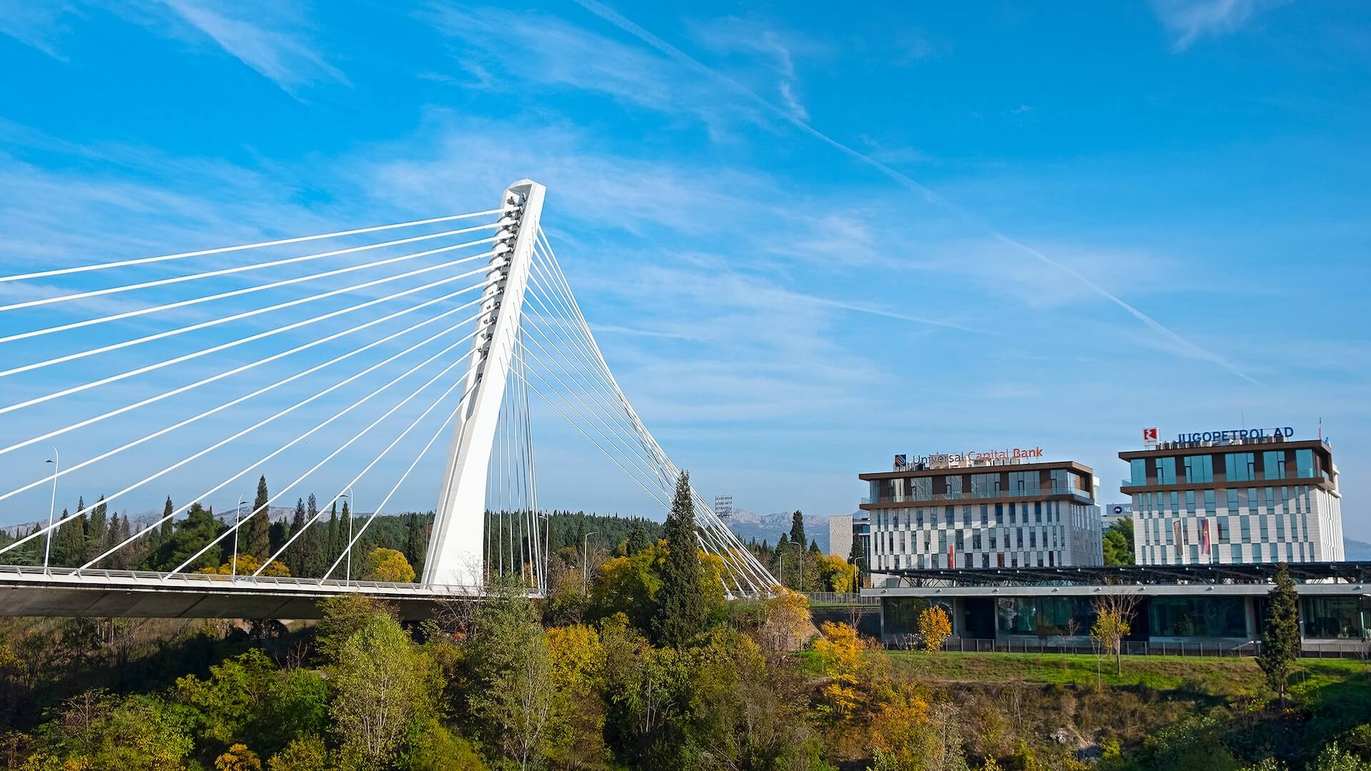 Photo of the Millenium Bridge in Podgorica, Montenegro