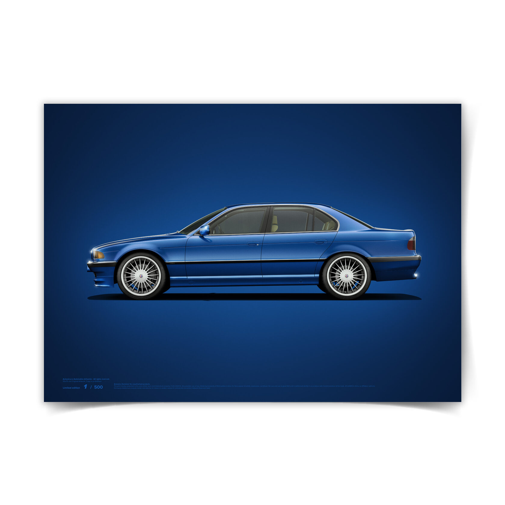 Купить постер BMW Alpina B12 6.0 E38 Side – Aclassica