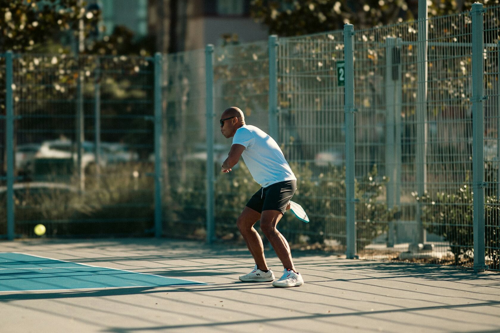 Padel player action