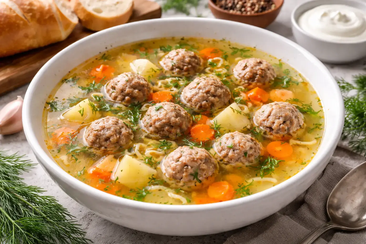 Суп с фрикадельками рецепт